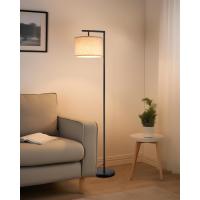 Pantalla de Lino Beige, Casquillo E27, Compatible con Varias Bombillas, 160cm Lámpara de Arco Negra con Pantalla Ajustable para Dormitorio, Salón, Oficina - details 0