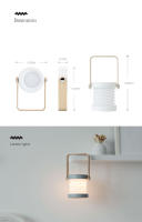 Linterna de lectura portátil y plegable, luz LED de noche regulable, táctil, con mango de madera, luces de mesa de carga USB, regalo para niños - details 7
