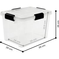 Cajas de Almacenamiento de Plástico Herméticas de 70L Tapa y Cierres a Presión - details 26