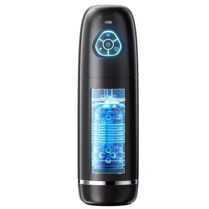 Copa eléctrica con voz 10 modos telescópicos y giratorios para estimular los juguetes sexuales masculinos del masturbador para los hombres - 1