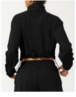 Chaqueta de Yoga de cuello alto con media cremallera para mujer, protección solar UV, ropa transpirable para exteriores, cordón con capucha, Verano - details 13