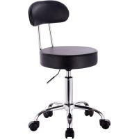 Taburete de Trabajo de 1 Pieza Giratorio Taburete de Silla Giratoria Silla de Oficina con Respaldo de Altura Regulable en Blanco - details 19