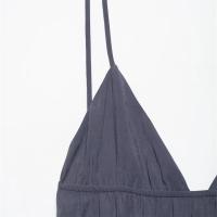 PB & ZA 2025 novedad de verano, estilo de vacaciones para mujer, cuello en V, sin mangas, tirantes con lazo, vestido suelto, falda larga - details 5