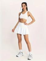 Siéntete genial mientras juegas al tenis: falda deportiva de yoga con pantalones cortos incorporados y bolsillos laterales - details 12