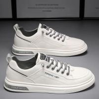 Nuevos zapatos blancos transpirables de primavera para hombre, zapatos de tela versátiles a la moda, zapatos deportivos y de ocio, zapatos de moda - details 1