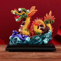 Mini escultura de Animal Feng Shui Retro chino de resina, regalo de mascota dragón de Año Nuevo 2024 - details 4