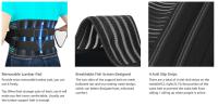 Waist Compression Support Belt Breathable Mesh Anti-skid Lumbar Brace for Men Women Waist Back Pain Relief, Sciatica Scoliosis - details 4