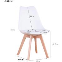 Cocina Nórdica, Patas de Madera de Haya, Asiento Tapizado, Sillas Escandinavia para Salón,Blanco - details 3