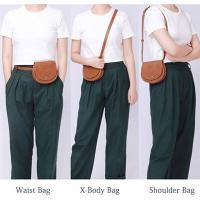 Elegante riñonera marrón para mujer con ribete metálico, bolso de hombro, bolsa para lápiz labial de PU, mochila de lujo de alta gama - details 7