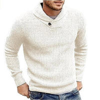 Suéteres de talla grande para hombre, jersey de color liso, tops de punto, ropa de otoño e invierno, 2024 - details 2