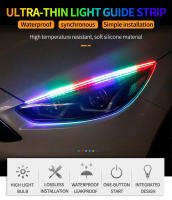 2 uds Universal impermeable Flexible RGB luz de circulación diurna DRL tira LED multicolor luces de señal de giro - details 0