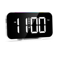 ORIA Reloj Despertador Digital, Reloj de Noche Digital con Modos de luz Nocturna de 10 RGB, Pantalla Grande de 16.8 cm, 5 Luminosidades Ajustables, Alarma Doble, Repetición, Puerto de Carga USB - details 9
