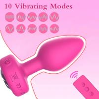 Vibrador Anal para hombres, tapón Anal, masajeador portátil, consolador con Control remoto inalámbrico, vibración sexual para juguetes para adultos masculinos - details 0