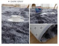 Alfombra Gris para Sala de Estar Alfombra de Peluche para Dormitorio Alfombras Suaves de Terciopelo para Decoración del Hogar Alfombra Antideslizante para Habitación de Niños - details 5