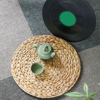 Manteles Individuales redondos de mimbre con tejido de paja natural, tapete aislante para tazas, manteles individuales para mesa de comedor, decoración del hogar - details 3