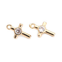 Colgantes de Cruza de Latón Dorado de 18K Joyería DIY Hallazgos de Collares y Pendientes - details 13