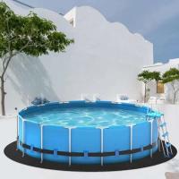 Acolchado de piscina piscina a nivel del suelo, suelo circular, colchoneta de piscina, lona impermeable para patio de villa - details 2