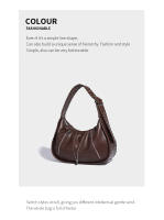 Bolso de axila tejido pulido retro de textura premium para mujer, nuevo bolso de mensajero de un solo hombro con correa de hombro ancha de gran capacidad. - details 7
