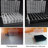 Caja de Almacenamiento de Plástico con 24 Rejillas Organizador de Joyería y Pendientes - details 6