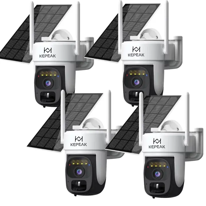 Cámara Solar KEPEAK 3MP Visualización de 360°, Zoom Digital 4X, Seguridad Automática de Humano, WIFI al Aire Libre, Certificado CE - 1