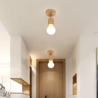 Luz de techo de madera maciza, accesorios de iluminación modernos y elegantes para sala de estar, dormitorio y balcón - details 1