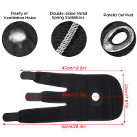 Rodillera deportiva de piezas, soporte abierto para rótula, envoltura protectora para artritis, ACL, correr, baloncesto, desgarro de menisco, atlético, 1 unidad - details 6