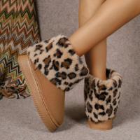 Botas de nieve de invierno para mujer, botines informales con estampado de leopardo, zapatos cálidos para mujer - details 1