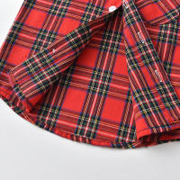 Ropa para niños, nuevo cárdigan de algodón con cuello vuelto de manga larga a cuadros para niños, conjunto de monos, estilo moderno - details 5