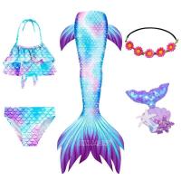Cola para niños y niñas, disfraz de sirenita, ropa de playa y piscina, traje de baño - details 9