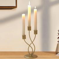 European Metal Candle Holder Iron Candlestick Irregular Pillar Candle Stand Wedding Party Dining Table Centerpiece Home Decor - details 4