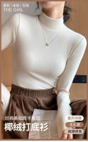 Elegante Suéter de Medio Cuello de Punto para Mujer 2025 Moda Coreana Tops de Punto con Mangas Largas - details 1