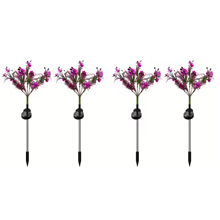 Luces de Flores de Jardín Solar Decoración de Luz de Camino Impermeable Brillo de 100 Lúmenes - 1