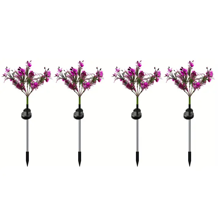 Luces de Flores de Jardín Solar Decoración de Luz de Camino Impermeable Brillo de 100 Lúmenes - 1