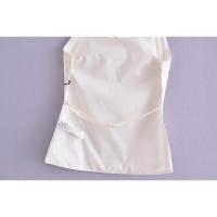 Camisola Sin Espalda con Cordones Lisos a la Moda para Mujer Top Elegante Vintage con Cuello Cuadrado y Tirantes Finos - details 8