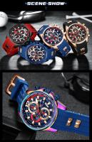 Reloj deportivo de moda para hombre, resistente al agua, de cuarzo, con esfera grande y luminosa. - details 11