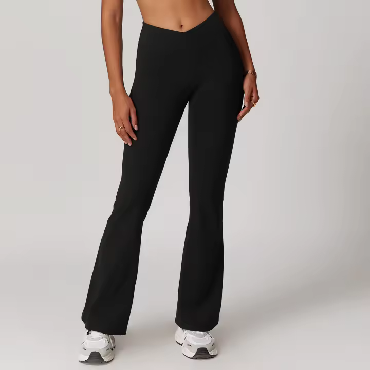 Los pantalones de cintura alta adecuados para mujeres, con estilo que levanta la cadera hacia abajo, son una opción ideal para yoga y materiales de nailon. - 1