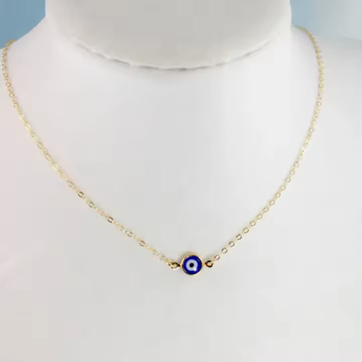 ¡Los más vendidos! Collar de ojo azul versátil Türkiye Devil's Eye para niña - 1