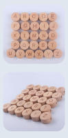 Cuentas de madera Natural del alfabeto inglés, iniciales de 15mm, cuentas de letras para joyería, pulsera, collar, fabricación de accesorios DIY, 50 unidades por lote - details 8