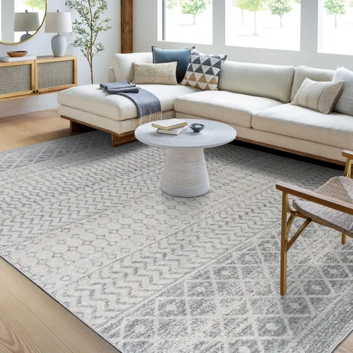 Alfombra Geométrica Estilo Moderno para Sala de Estar, Comedor, Cocina, Habitación - 1