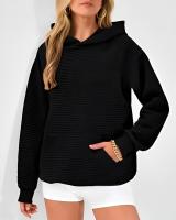 Sudadera con Capucha Básica para Mujer Estilo Y2K a la Moda Sudadera con Bolsillo Suelto - details 17