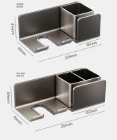 Organizador de alisador de cuna de baño, soporte para secador de pelo, estante, accesorios de baño - details 10