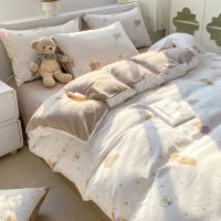 Conjunto de Cama Floral Retro Coreano Sábanas de Algodón Lavado 100%, Funda de Edredón Suave, Funda de Almohada - details 26