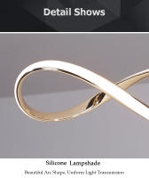 Luz Colgante Moderna LEFAN de 90CM Lámpara de techo Flush Montaje de Aluminio para Cocina Island Estudio - details 15