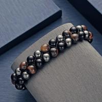 Pulsera de Yoga Vintage India Doble Capa de 7 Akas Mujeres Hombres Joyería de Sanación de Piedras Lava - details 14