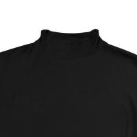 Camisa de manga larga para hombre, top ajustado con cuello alto, color sólido, terciopelo - details 12