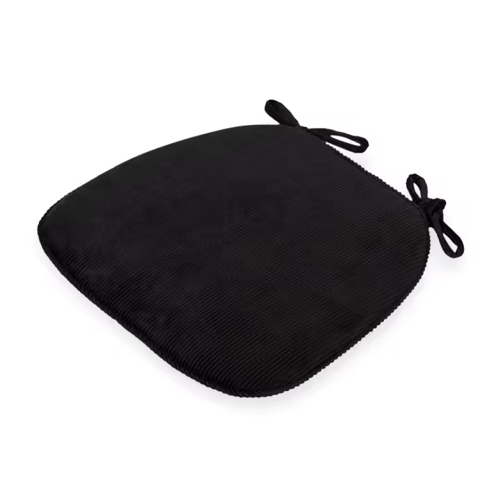 Cojín de silla de tela de pana duradero, almohadillas gruesas de madera maciza para silla con correas, cojín de esponja antideslizante para cocina - 1