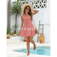 Vestido de bolsillo de encaje con cuello en V y protector solar de playa elegante nuevo a la moda para mujer - details 7