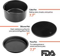 Kit de accesorios para freidora de aire, molde para hornear, bandeja para Pizza, estante de acero inoxidable, alfombrilla de silicona, molde para huevos Compatible con COSORI 5.5L - details 2