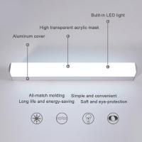 Luz Led moderna para espejo, accesorio de lámpara de pared impermeable de 12W, 16W, 22W, CA de 220V, iluminación de acrílico montada en la pared del baño - details 2