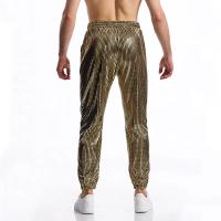 Pantalon décontracté para hombres, modo nouvelle, estampage à chaud, Harajuku, Hip Hop, fiesta de baile Disco, Streetwear, pantalon à cordon de serrage, boîte de nuit - details 4